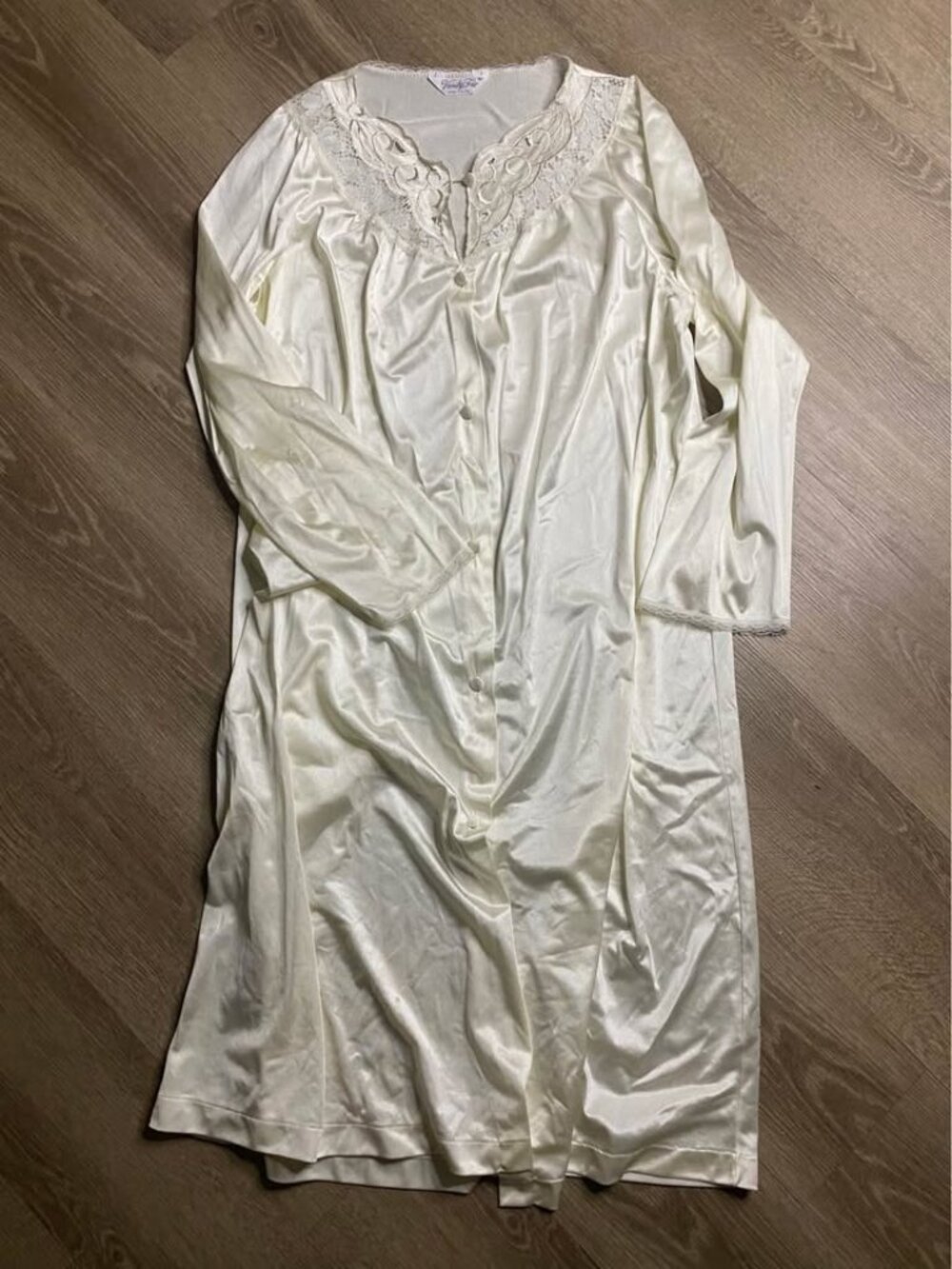 Vintage Vanity Fair Buttery Yellow Nylon Nightgown Robe – Cottagecore Medium